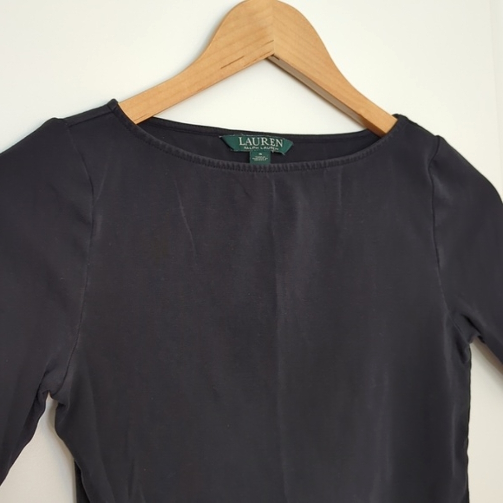Ralph Lauren Black Boat Neck Top